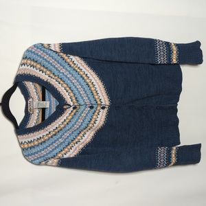 Tiara International faire isle knit cardigan